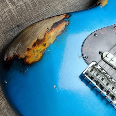 MyDream Partcaster Custom Built -Lake Placid Blue over Sunburst Hepcat L-series image 10