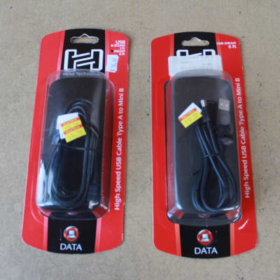 Hosa High Speed USB 6FT Cable Type A to Mini B USB-206AM (Bundle of 2 Cables) image 1