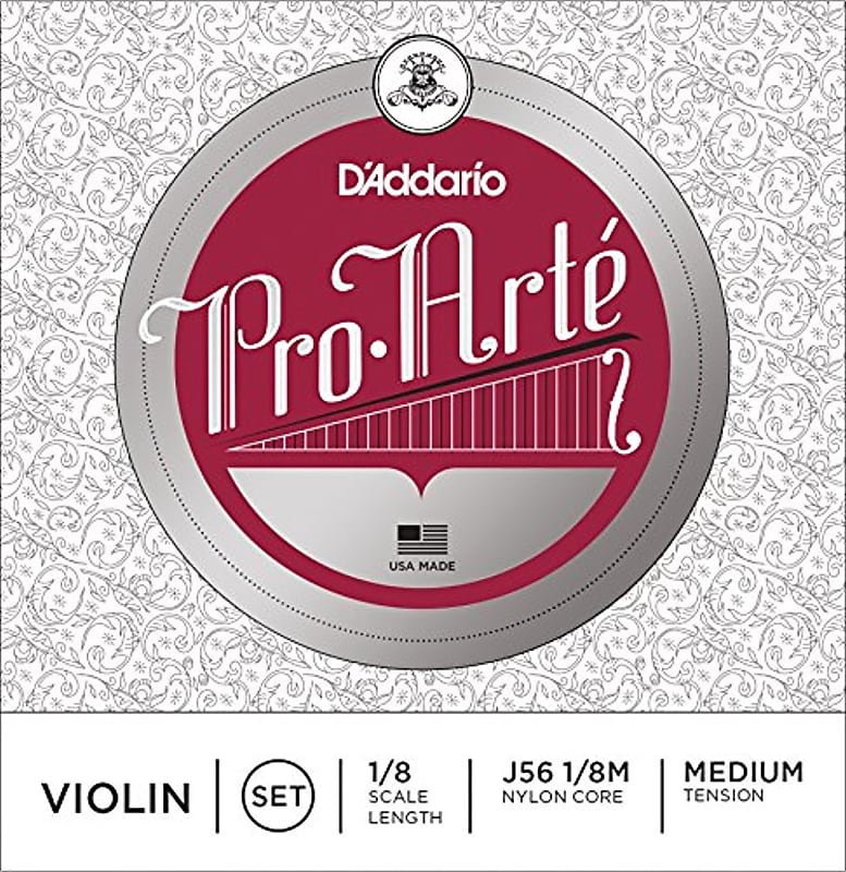 D'Addario Pro-Arte Violin String Set, 1/8 Scale, Medium Tension image 1