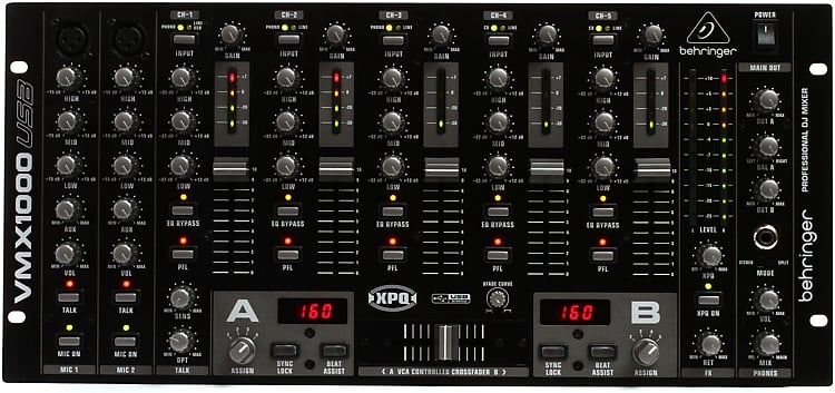 Behringer Pro Mixer VMX1000USB 5-channel DJ Mixer image 1