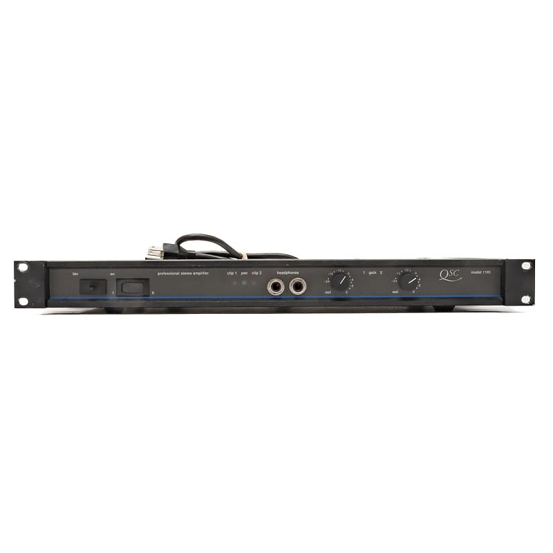 QSC - Model 1100 - Stereo 1U Rackmount Power Amplifier, | Reverb