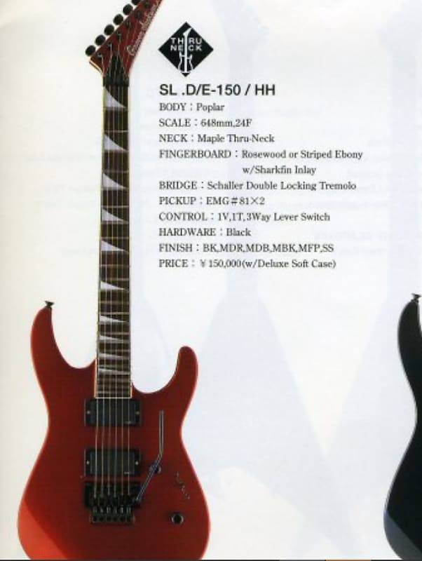 Jackson Grover SL.D/E-150 Soloist Japan MIJ 2000 MBK