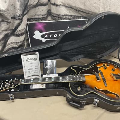 Ibanez GB10SE-BS GB10SE George Benson Signature Model Hollow Body Guitar with Case 2019 Brown Sunburst