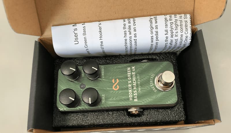 One Control Hooker's Green Bassmachine Overdrive Pedal