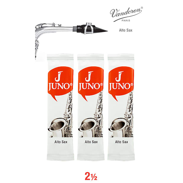 Vandoren JUNO JSR6125/3 Alto Saxophone Reeds #2.5. (3 Reed Card) image 1