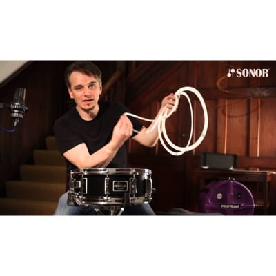 Sonor Signature Snare Drum Gavin Harrison Protean 14x5.25 Premium Pack w/Case & Extra Wires image 2