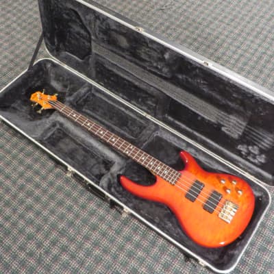 2011 BC Rich Innovator 4-String Bass Orange Burst Figured Maple Top! w/hardshell case image 9