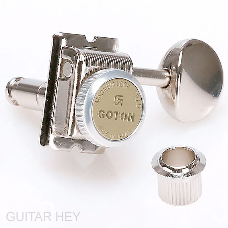 NEW Gotoh SD91-05M MGT Locking Tuners Set 6 in line STAGGERED w/ screws - NICKEL image 1