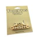TonePros Gold TP6 Locking Nashville Tunematic Guitar Bridge GB-0543-002