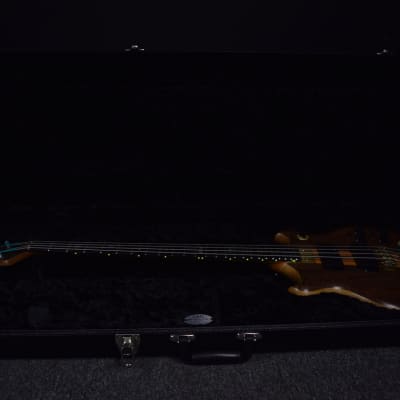 Alembic Stanley Clarke "Brown Bass", Walnut Top/Back with Ebony *Green LED's image 13