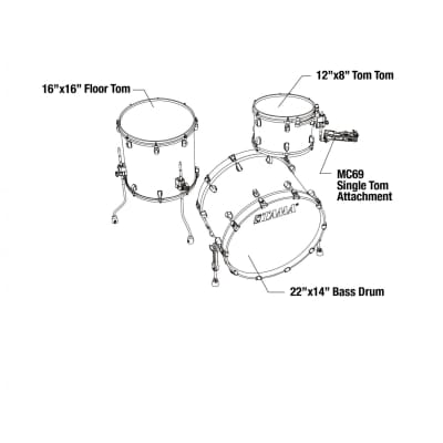 Tama WBS32RZS-MBR Starclassic Walnut/Birch Lacquer Shell Kit 3 pcs - Molten Brown Burst/Chrome HW image 2