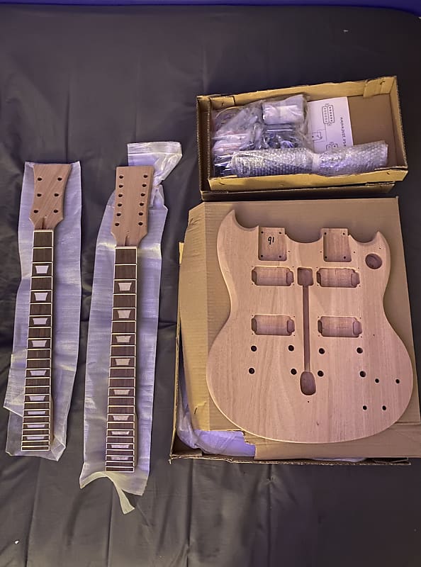 Fistrock Double Neck Guitar Kit Unfinished Reverb 4094