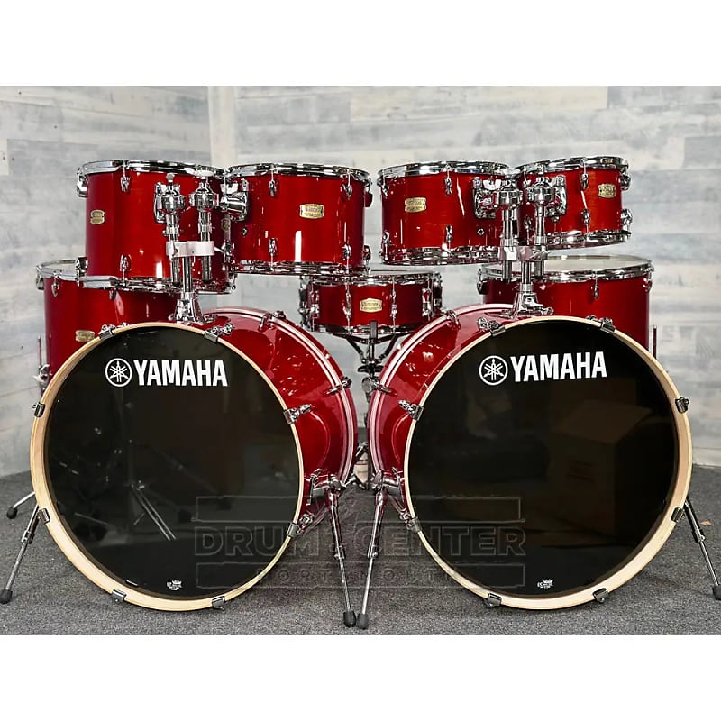 Yamaha Stage Custom Birch 9pc Drum Set (24" Double Bass) Reverb