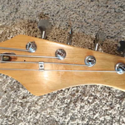 Vintage 1960s Teisco Kingston Electric Short Scale Bass Guitar 1 PU Solid Wickedly Cool Bizarre image 6