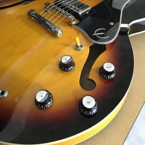 Upgraded Epiphone ES-335 PRO with Faber Parts, 920D Wiring Harness and Case - Dot Limited Edition Su image 1