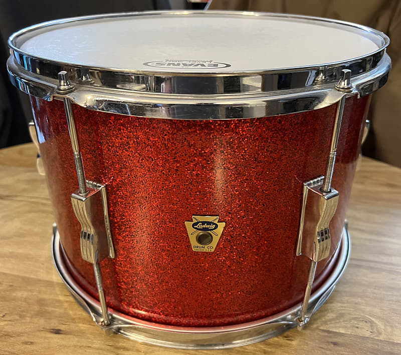 Ludwig 13” Tom Late 50’s Red Sparkle | Reverb