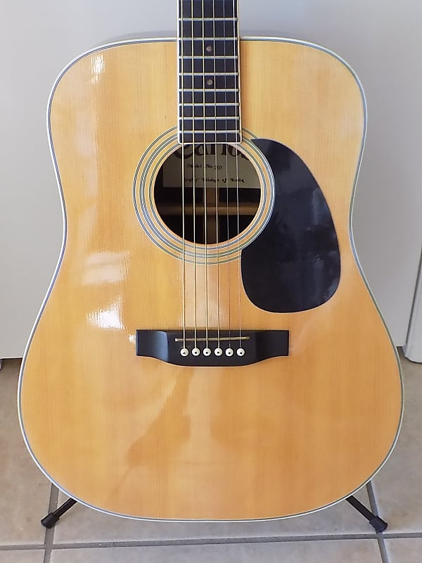 Carlos Model 260 Acoustic Dreadnought Guitar /  Hard Case / Good to VG Condition / Vintage Korean image 1