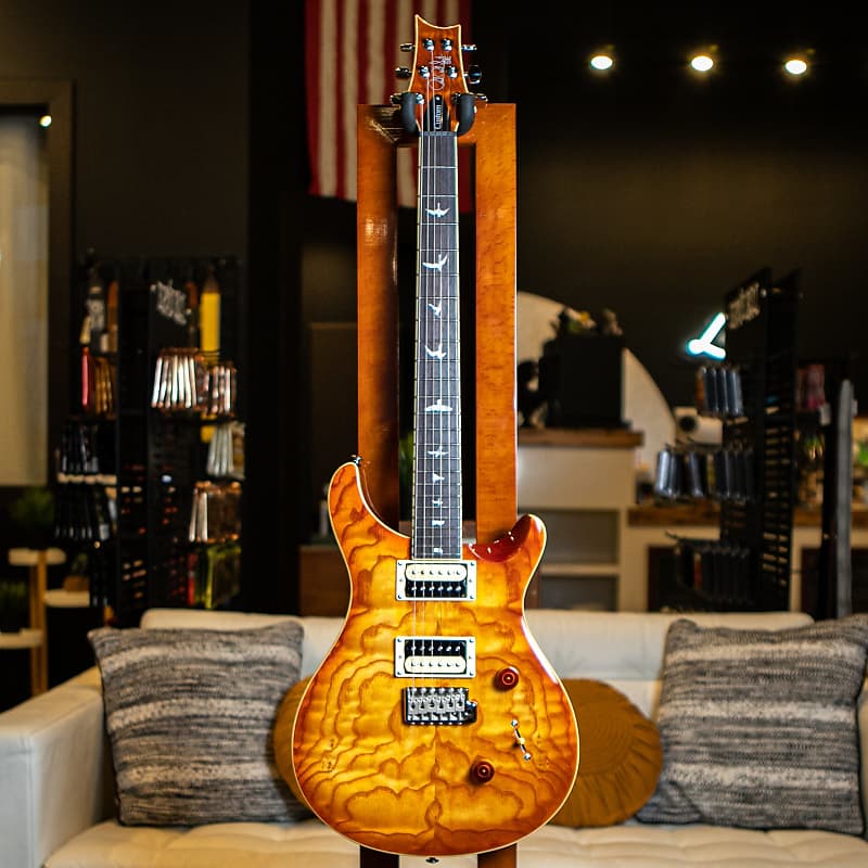 PRS SE Custom 24 Exotic Burled Ash - Vintage Sunburst | Reverb Canada