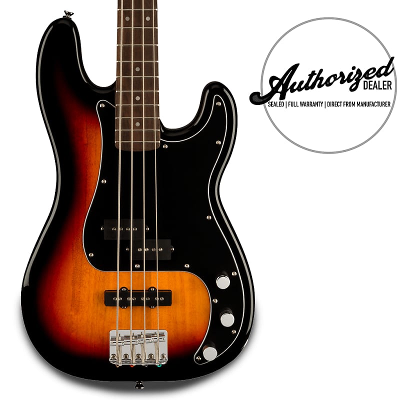 Fender Squier Affinity Precision Jazz Bass Guitar w/ Fender Play - 3 Color Sunburst image 1