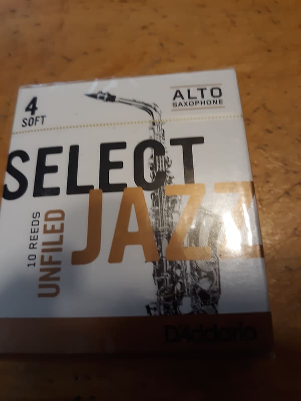 Rico Select Jazz unfiled alto Saxophone Reeds 4.0 Soft Reverb