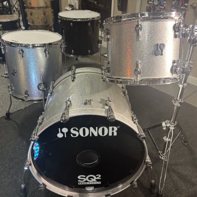 Sonor SQ2 3 piece drum system/std 2024 - Silver sparkle | Reverb