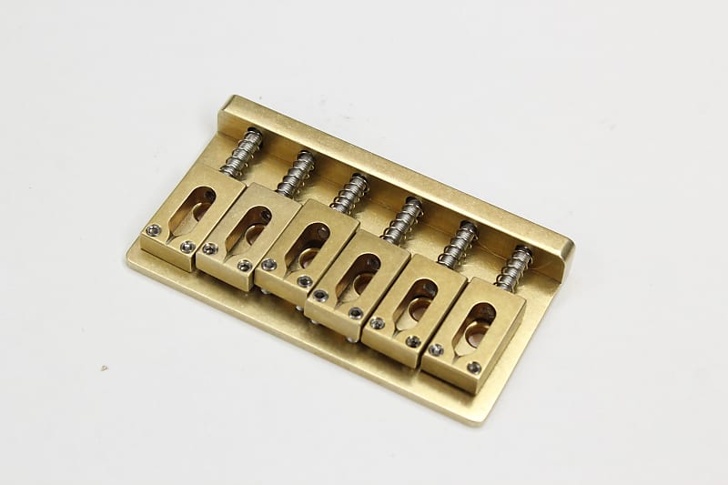 Birmingham 4 String Steel Bass Bridge in Chrome with Brass Saddles