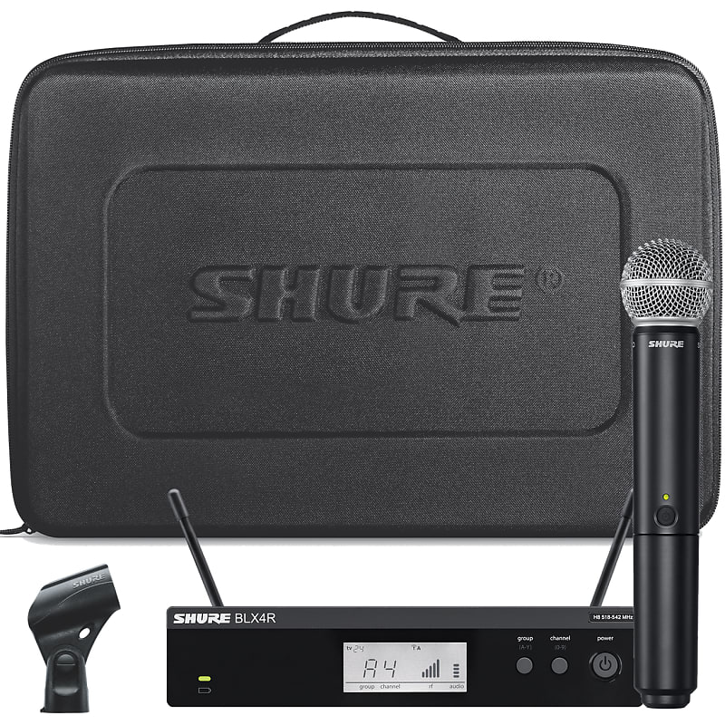 Shure BLX24R/SM58 Handheld Wireless SM58 Microphone System, Channel H10 image 1