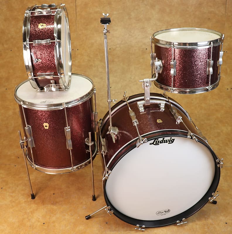 Ludwig No. 996-1 Club Date Outfit 12" / 14" / 20" Drum Set 1960s image 8