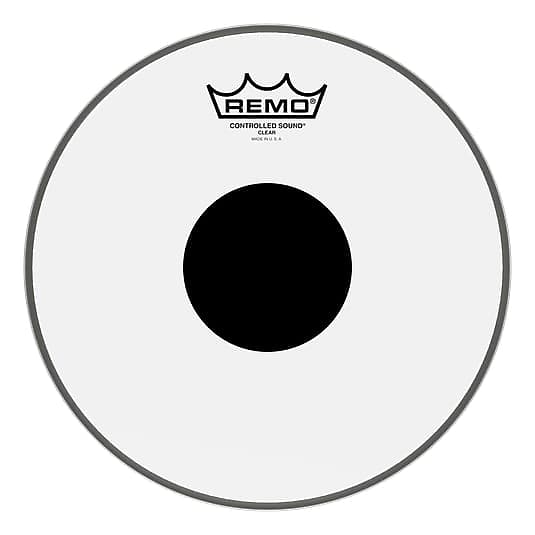 Remo Controlled Sound Clear Top Black Dot Drum Head 10in image 1