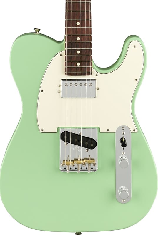 Fender American Performer Telecaster Electric Guitar with Humbucking Rosewood FB, Satin Surf Green image 1