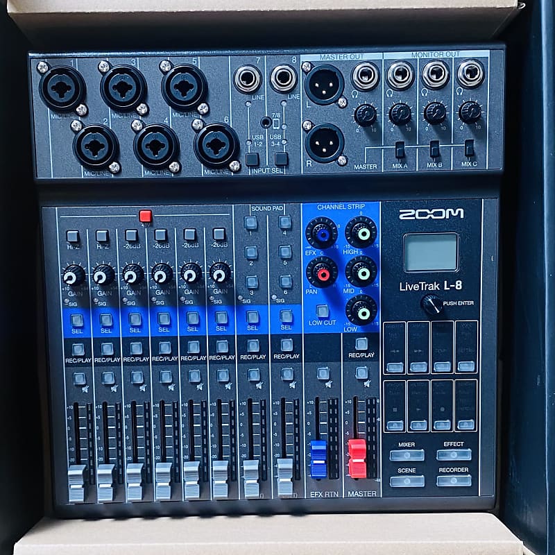 Zoom LiveTrak L-8 Digital Mixer / Recorder 2010s - Grey / Blue image 1