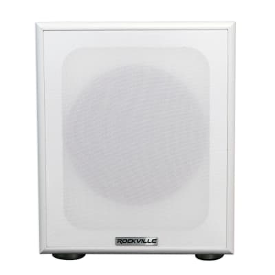 Rockville BluTube Amplifier Home Receiver+5.25" White Bookshelf Speakers+8" Sub image 21