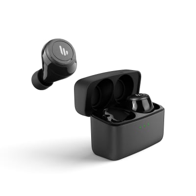 Edifier TWS5 True Wireless Earbuds - Up to 32 Hour Battery Life with Mic and Charging Case - Black image 1