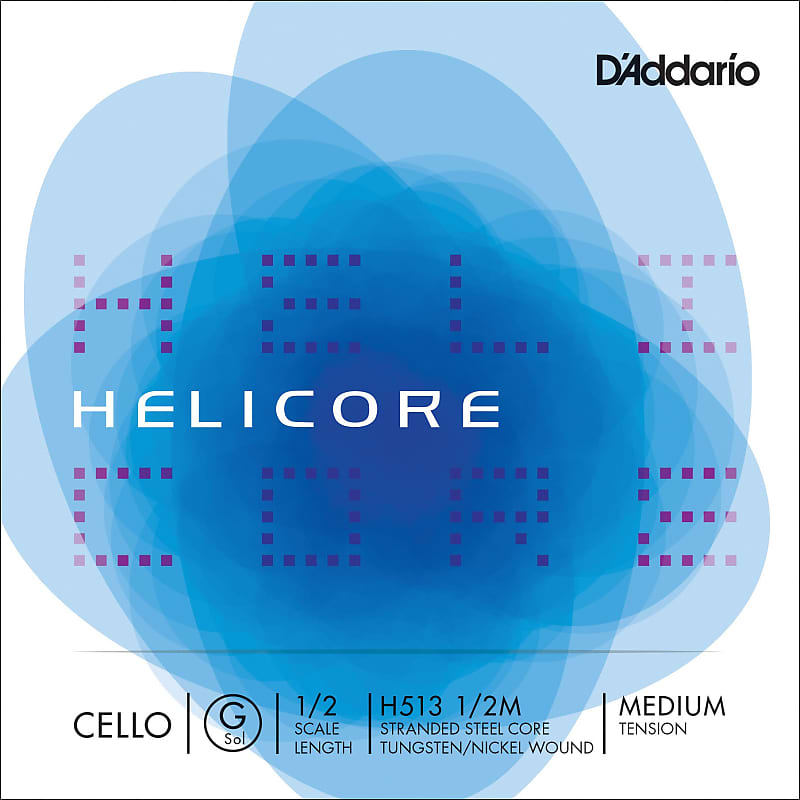 D'Addario Helicore Cello Single G String, 1/2 Scale, Medium Tension image 1