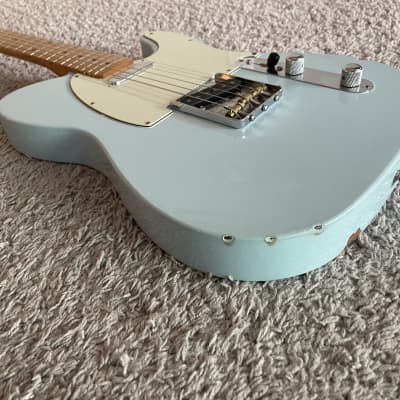 Fender Vintera ‘50s Telecaster 2019 MIM Sonic Blue Maple Fretboard Guitar image 4