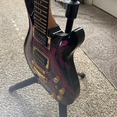 Bunker Guitars Custom David Lawrence 2017 - Red-Maroon and Black Swirl image 20
