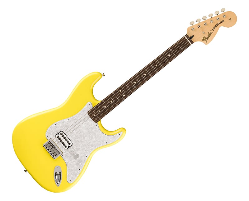 Used Fender Ltd. Ed. Tom Delonge Stratocaster - Graffiti Yellow w/ Rosewood FB image 1