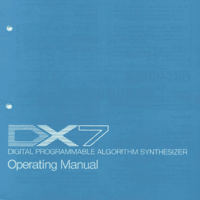 Yamaha DX7 Operating Manaual