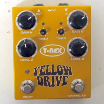 T-Rex Yellow Drive Dual Channel Distortion Pedal | Reverb