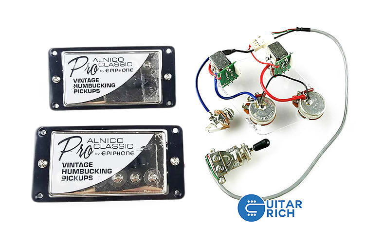 Epiphone Alnico Classic Pro 網線ニッケル ＆ 配線済みハーネスセット