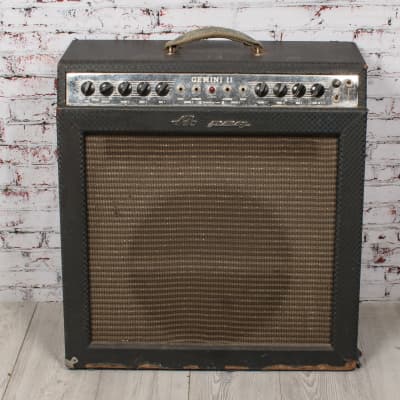Ampeg Vintage 1960's Gemini-II G-15 Tube Guitar/Accordian Amplifier w/ Footswitch x3465 (USED) for sale