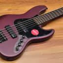 Squier FSR Contemporary Active Jazz Bass V HH Roasted Maple Fingerboard  Burgundy Satin