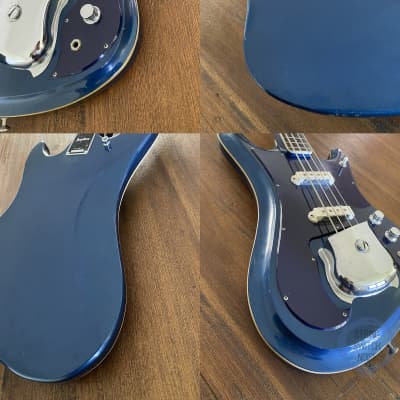 Guyatone, EB-9 Bass, Sharp 5, Blue Sparkle, MIJ, 1968 - early 70s image 5
