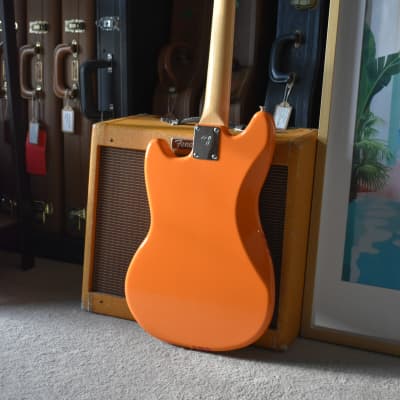 2021 Fender Japan FSR Traditional II ‘60s Competition Mustang Capri Orange w/Matching Headstock w/Fender Hardcase, MIJ, Offset, JDM image 9