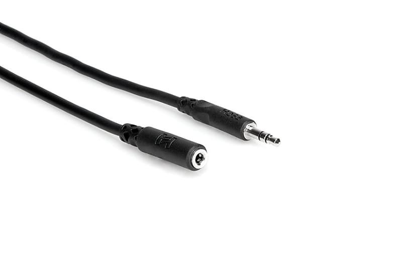 Hosa MHE-105 3.5 mm TRS to 3.5 mm TRS Headphone Extension Cable  - 5ft image 1