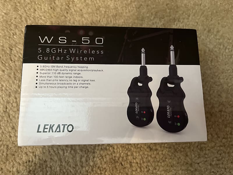 Lekato WS50 5.8 Ghz Wireless Guitar System Reverb