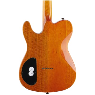 Fender Custom Telecaster FMT HH Electric Guitar, with Laurel Fingerboard, Amber image 5
