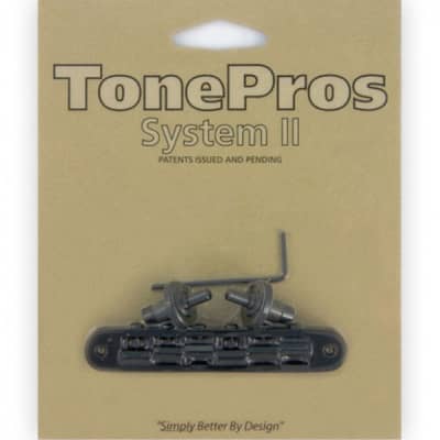 NEW TonePros TP6-B Standard Tuneomatic Nashville (small posts) Tone Pros - BLACK image 1