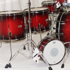 Drumcraft Series 8 Maple 7-pc Drumset in "Redburst" with Hardware -NEW image 4
