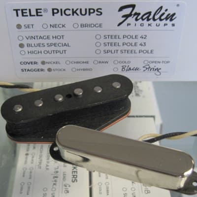 Lindy Fralin Blues Special Telecaster Pickup Set Stock Stagger Black String